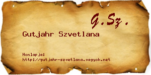 Gutjahr Szvetlana névjegykártya